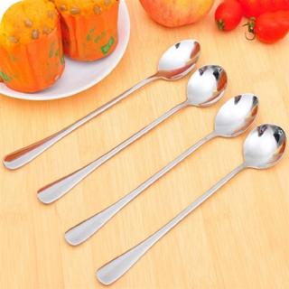 Long Handle Tea Coffee Spoons Ice Cream Cutlery Stainless Steel Nt