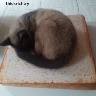 RICHTRY Bread Cats Bed Toast Bread Slice Style Pet Mats Cushion Soft Warm Mattress Bed .