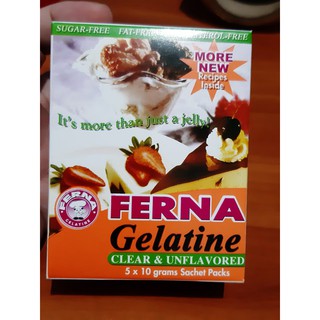 love11shop Ferna Gelatine 5 sachets 10g clear & unflavored gelatine
