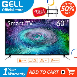 GELL 60 inch Smart TV 55 inches Android system tv flat screen smart tv sale with wall bracket