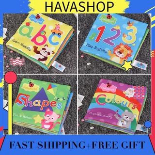 Havasshop Baby Early Education Toys Soft Cloth Books Enlightenment Books for Infants 1-3 Years Old