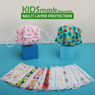 Kids Face Mask Mouth Mask 3-Layers Masks Face Shield Filtration Respirator Breathable Mask