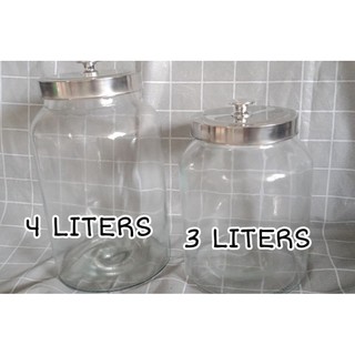 3 or 4 Liters Glass Jar NO FAUCET