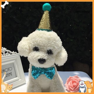 〖Vip〗Christmas Pet Dog Cat Headwear Hat Bowtie Birthday Costume Party Decoration