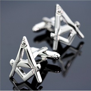 Masonic Cufflinks Silver Cut Design Freemason Wedding (2)