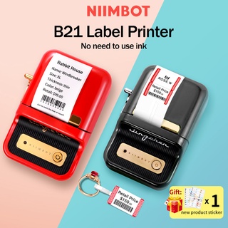 【FREE GIFT】Niimbot Label Maker Label Printer B21 portable Bluetooth thermal printer small price tag sticker jewelry supermarket
