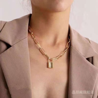 Cool Lock Pendant Necklace Simple Chain Clavicle Necklace