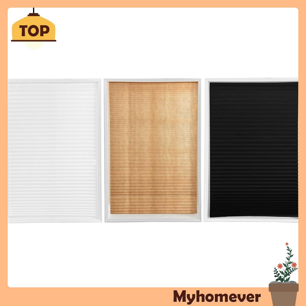 Self-Adhesive Pleated Blinds Half Blackout Curtains Shades M (1)
