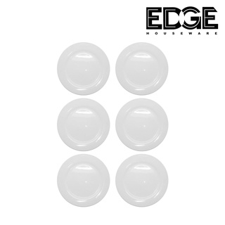 Edge Houseware Ceramic Round Dessert Salad Plates set of 6 Round Dinner Plate, Ceramic Dinner Dishes