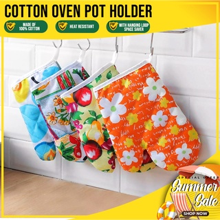 Microwave Oven Pot Holder Soft Pot Holder with Hanging Loop Cotton Oven Gloves With Hanging Loop