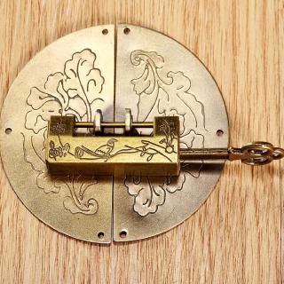 Chinese Vintage Antique Locks Old Style Lock Excellent Padlock Carved Word K9M0