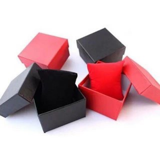 watch box black & red jewelry box