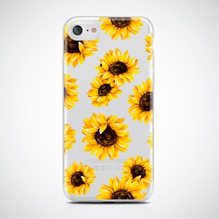 Sunflower clear soft case for iPhone 5 5s se 6 6 Plus 7 8 x (2)