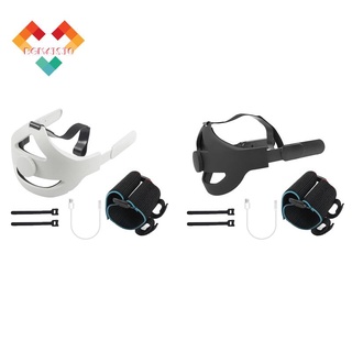 For Oculus Quest 2 Halo Strap Headband and Power Bank Fixing Bracket Battery Strap for Oculus Quest 2 Accessories(White)