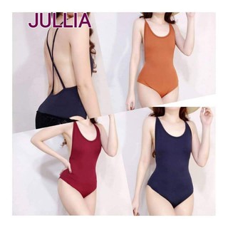 Trending julia one piece sexy back padded swim suit plain