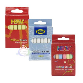 HBW Colored Chalk - 12pcs/box Anti Allergy/Non toxic/Less dust (1)