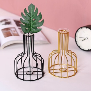 New Style Retro Iron Line Flowers Vase Home Party Decoration Metal Plant Holder Modern Solid Nordic