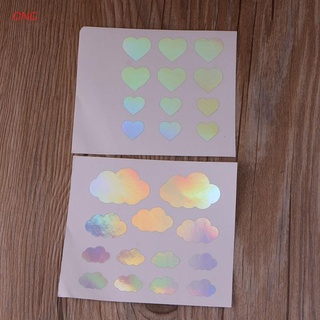 ONG 5Pcs Colorful UV Epoxy Resin Fillings Cloud Heart Stickers Resin Mold Decorative Stickers Jewelry Making Stickers Kit