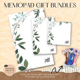 Personalized Memopad/ Notepad Gift Set/ Bundle perfect for gift giving, souvenirs
