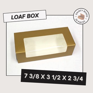 Dainty Boxes | 7 3/8 x 3 1/2 x 2 3/4 loaf box (20 pieces)