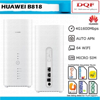 Huawei B818 B818-263 4G LTE 1600 Mbps Cat19 5CA 4X4 MIMO Sim Card Router Mobile Wifi Router CPE Fast