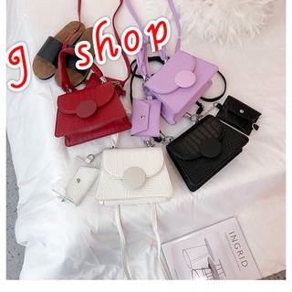 J SHOP New trendy fashion texture messenger handbag all-match one-shoulder chain bag