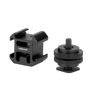 RD Ulanzi PT-3S 3 Cold Shoe On-Camera Mount Adapter Extend Port for Pentax DSLR Cameras for Microp