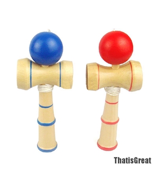 (thsgrt) Kid Funny Kendama Ball Japanese Traditional Wood Game Skill Educational Toy Gift