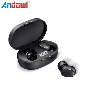 Andowl Wireless Bluetooth Earphones 5.0 Stereo Sound LED Power Display Earbuds Earphones