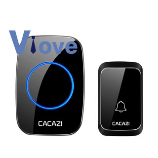 Cacazi Waterproof Wireless Dc Battery-Operated 300M Led Doorbell