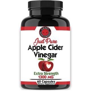 Pure Apple Cider Vinegar extra strength 1300mg Angry Supplements 60 capsules All Natural Detox ACV (1)
