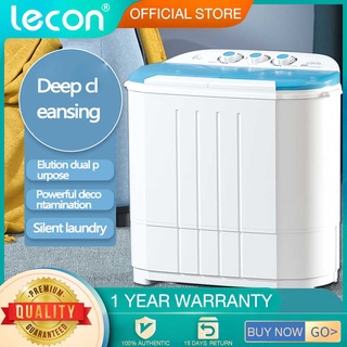 Lecon Washing machine with dryer Semi-Automatic Double tub Portable mini washing machine