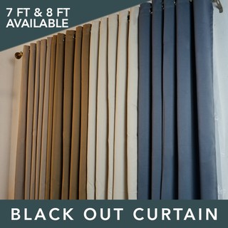 1 PANEL SOFT BLACK OUT CURTAIN 003 (HIGH QUALITY : 58" x 84" PER PANEL, 8 RINGS EACH)