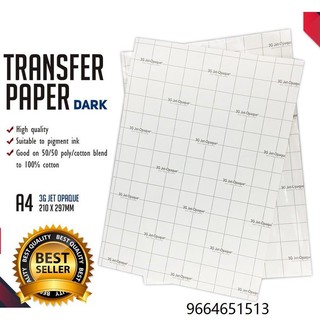 DARK TRANSFER PAPER 3G Jet Opaque A4 (10sheets)