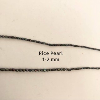 LGE Pearl Black Rice Pearl Strand 100% authentic freshwater pearls DIY Jewelry making fashion pearls