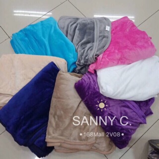 Sanny C. | Double Size 150*200cm Blanket/ Kumot Plain Color with Lining