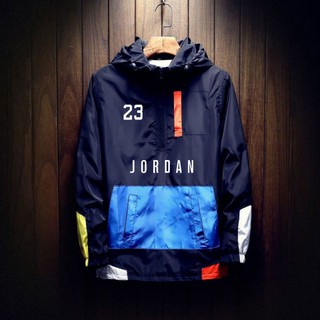 Hot Sale Jordan Windbreaker Jacket Mens Autumn Outdoor Hooded Jacket Men Large Size Windbreaker Zipp