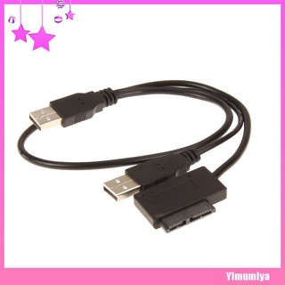 （Yimumiya） USB 2.0 to 7+6 13Pin Slim for SATA CD/DVD Optical Drive Adapter Cable