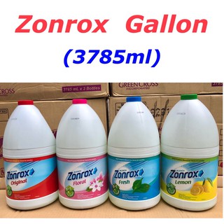 Zonrox Bleach (3785ml) 1 Gallon ; Lemon, Floral, Fresh, Original, Color Safe