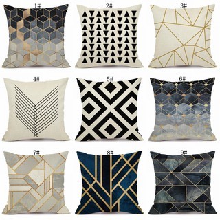 Nordic Simple Geometric Style Print Pillow Case Home Sofa Zippered Throw Pillow Cover Decorative Cushion Cover 45x45cm