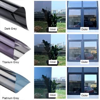 Solar Reflective Chrome Silver Window Tint Film One Way Mirror Insulation Sticker (1)