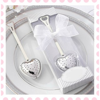Wedding Decor Heart Design Spoon Tea Infuser Filter Wedding Souvenir Bridal Shower Favor Gift