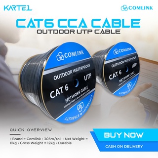 ►❍COMLINK CAT6 Quality Outdoor UTP Ethernet LAN Cable 305m