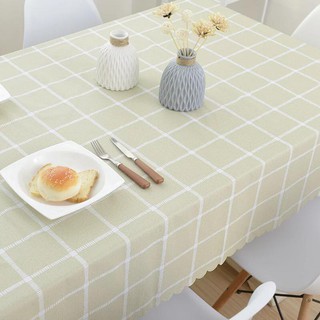 AMY#TABLECLOTH WATERPROOF LATTICE PLAID TABLE COVER