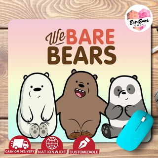 We Bare Bears Mousepad | We Bare Bears Minimalist Design Mousepads