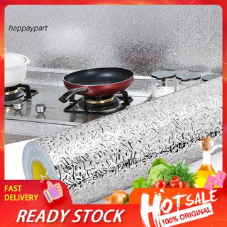 ❂RXJJ❂Home Kitchen Self Adhesive Waterproof Oilproof Aluminium Foil Wallpaper Sticker