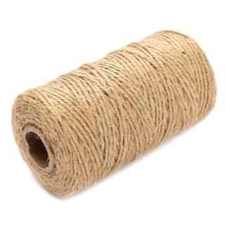 qijunfeng Twine 2mm Chic Hemp Rope Macrame Twisted Cord for DIY Crafts Garden Decor 1pc