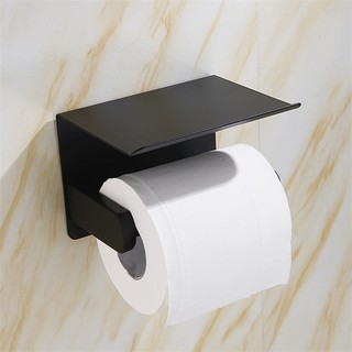 Toilet Paper Holder Black Roll Paper Holder Toilet Stainless Steel Paper Bracket Hooks Bathroom Acce