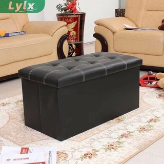 Home Zania Ottoman Rectangular Storage Stool Sit Sofa Folding Box Chair 1Pc 76Cm