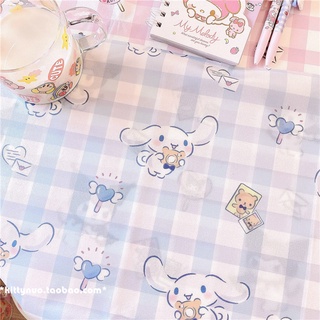 ☏Japanese cute cinnamon dog Kuromi desk desk tablecloth dormitory girl heart posing background cloth